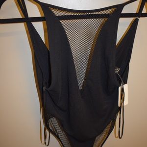 Forever21 Mesh Cutout Bodysuit- Size M